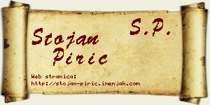 Stojan Pirić vizit kartica